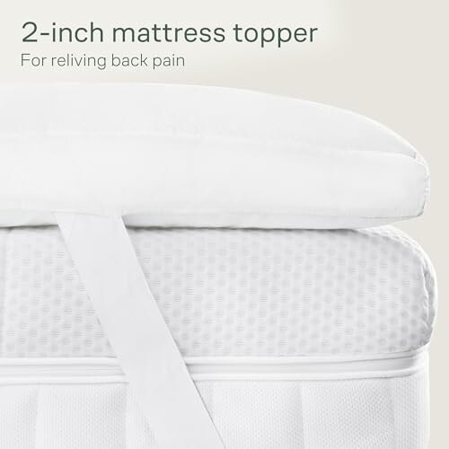 2-inch mattress topper for relieving back pain.