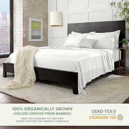 Elegant bamboo pillowcases enhancing bedroom aesthetics