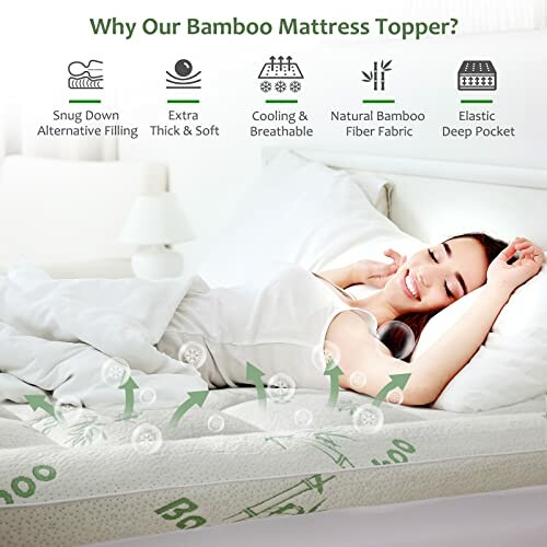 Cooling Mattress Topper Queen