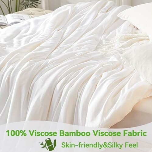 Bamboo viscose fabric bedding with silky feel