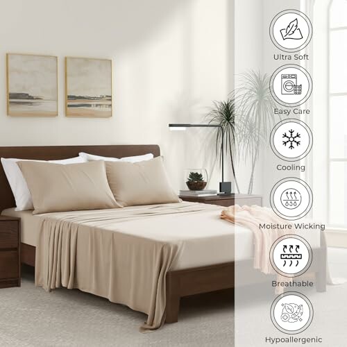 Luxury Bamboo King Size Bed Sheet Set