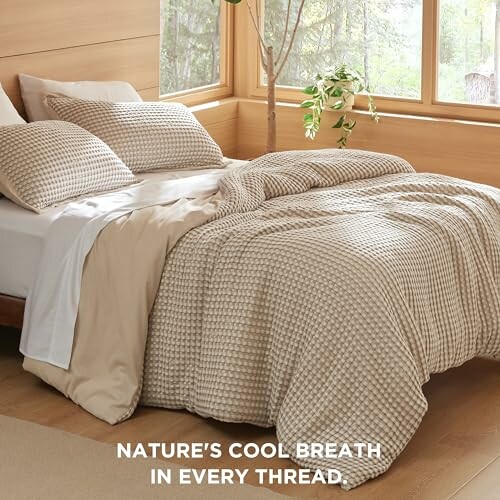 Bedsure Cooling Waffle Duvet Cover King