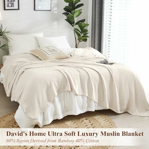 David's Home Ultra Soft Cooling Muslin Blanket