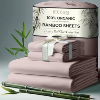 DECOLURE Bamboo Sheets King Size