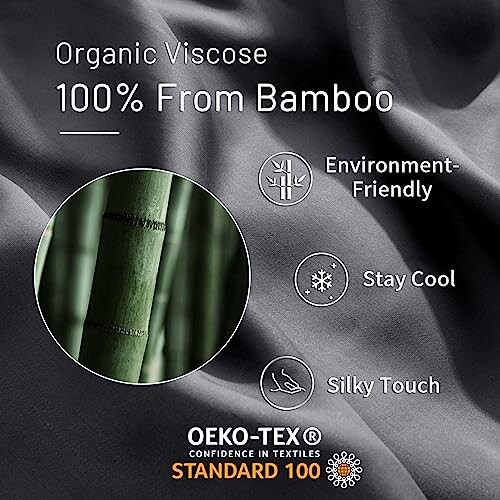 Organic viscose from bamboo fabric features: environment-friendly, stay cool, silky touch. OEKO-TEX Standard 100 certified.