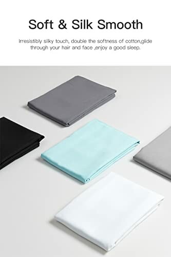 Soft and silk smooth sheets in various colors.