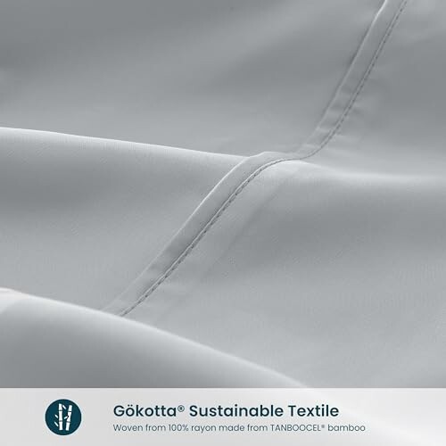 Close-up of sustainable textile made from bamboo rayon.