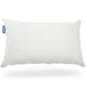 White memory foam pillow with textured pattern